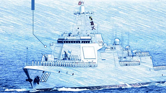 海上大閱兵手繪長圖來了！