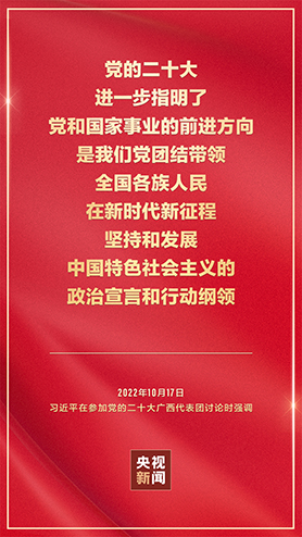 金句海報(bào)丨把黨的二十大重大決策部署付諸行動(dòng)、見之于成效